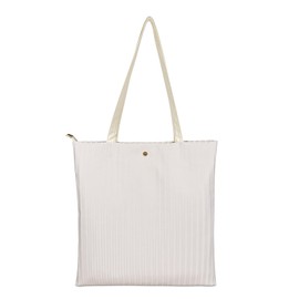 Energather Tote Bags, PU Leather Tote Bag Purse Shoulder Tote Bag for Women and Girls, Casual Tote Handbag for Work (white)