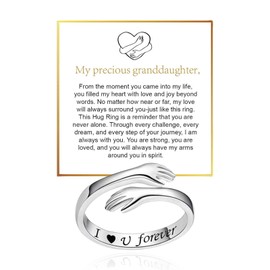 Long tiantian Daughter Gifts from Mom Anxiety Fidget Ring for Daughter Hug Ring for Christmas Stocking Stuffers Gifts 2025