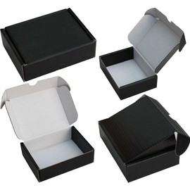 20 x F1 4x3x2" Postal Pip Box Die Cut Black Cardboard Mailing Shipping