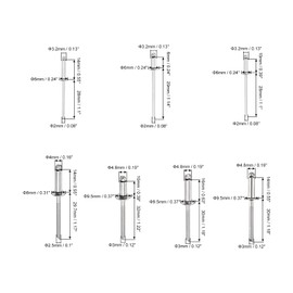 sourcing map 280Pcs 7 Sizes 304 Stainless Steel Open-End Dome-Head Blind Rivets Assortment Kit, Open-End Type Blind Rivets for DIY, Sheet Metal, Automotive Repairs, Furniture (Silver)