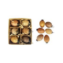 Creative Co-op Embossed Recycled Mercury Glass Ornaments Bauble