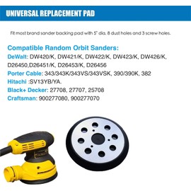 5 Inch Orbital Sander Replacement Pad for Dewalt DW421,DW422,DW423,D26451, D26453,Compatible with Porter Cable 382,2-Pack