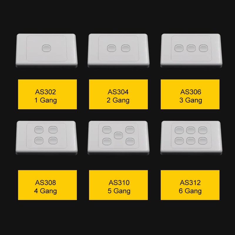 Contech CLSOL 4 Gang 2 Way Push Button Light Switch