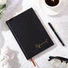 Engrowtic Black Wedding Officiant Book with Black Ink Pen 5.25
