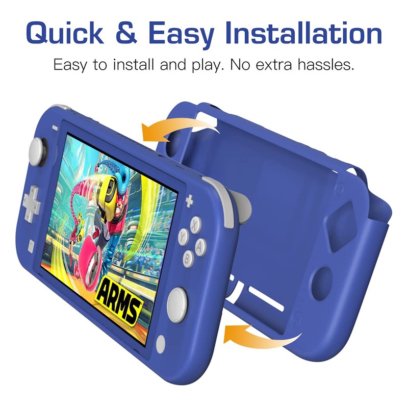 MoKo Protective Case for Switch Lite, Silicone Cover, Shock-Absorption Anti-Scratch