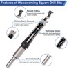 Devvicoo 6PCS Square Hole Drill Bit Set for Mortise and