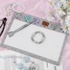 Bead Mat with Bead Scoop and Tweezers, 11.4x8inch Beads Design