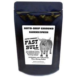 Fast Bull Ground Coffee - Ultra Strongest Coffee (Auto-Drip Grind)