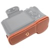 High Quality PU Leather Camera Half Case Grip Bag Protective