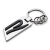Volkswagen 5H6087010 Keyring Original R Logo Metal Silver/Chrome/Black, M