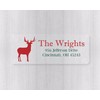60ct - Deer Antlers Return Address Stickers, Christmas/Holiday Clear Transparent
