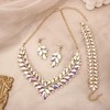 Enrwin 3Pcs/Set Austrian Crystal Necklace Earrings Bracelet Jewelry Set For