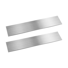 304 Stainless Steel Flat Bar 2PCS, 1/8" Thick 2 3/8" Wide 12" Long, Brushed Finish, Durable Versatile Trim Strips, Easy to Shape for DIY, Kitchen, Home Repairs