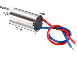 DC 1.5-3.7V 35000RPM Motor micro DC sin núcleo de 6 mm x 10 mm para juguetes RC modelo de avión, paquete de 5