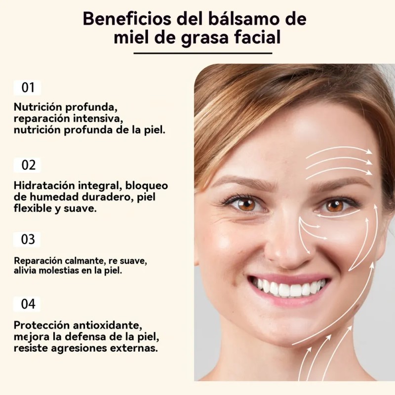 Crema Hidratante Bálsamo De Sebo De Res Y Miel Para