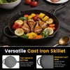 10 Inch Cast Iron Skillet, Pre-Seasoned Frying Pan with Dual