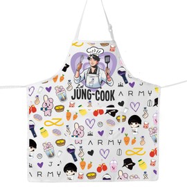 JNIAP KK-Pop Kitchen Apron K-Pop Fans Gifts K-Pop Kitchen Gifts K-Pop Lover Gifts, Jung Heart Ap, Large