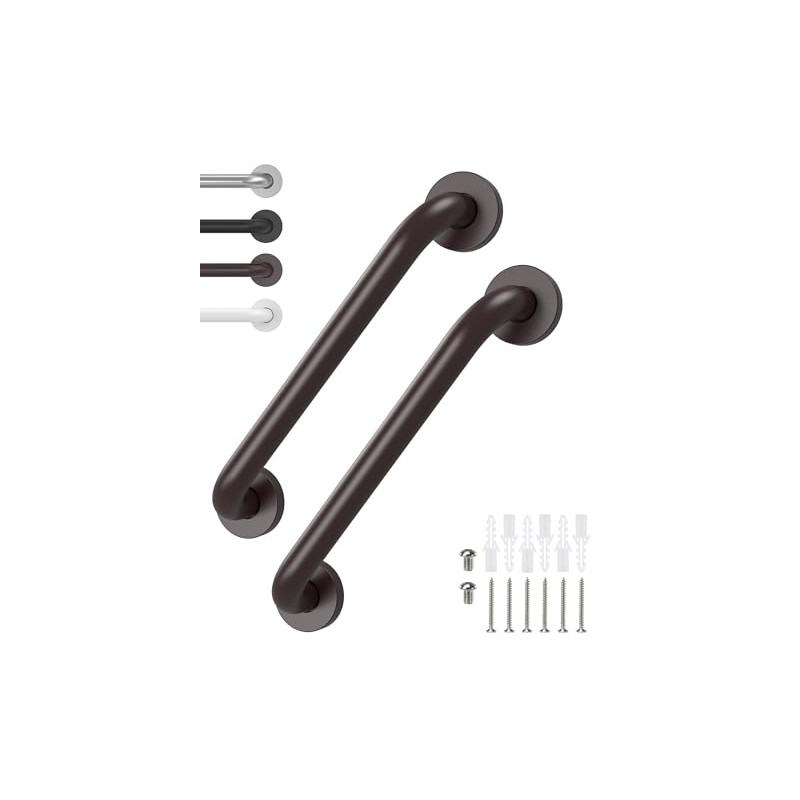 2 Pack Grab Bars for Wall Oil Brown, Safety Shower