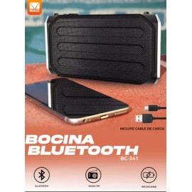 Maíz Bocina Bluetooth Radio Fm Recargable Inalambrica Portatil Color Negro