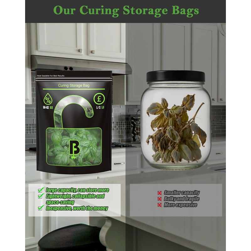 Curing Storage Bags - 1/2 LB Reusable Humidity Control Bags