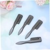 FOMIYES 2pcs Folding Eyebrow Brush Stainless Steel Angled Combs for