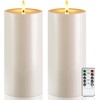 Raycare 2Pcs 4'' X 10'' Large Waterproof Outdoor Flameless Candle,