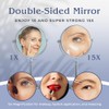 MIRRORVANA 15X Magnifying Makeup Mirror with Stand - Double-Sided 15X/1X