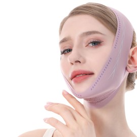 Fovcos V Line Lifting Mask, V Shaped Face Mask, V Shaped Contouring Face Mask, Face Lifting Strap, Face Toning Belts, Jaw Exerciser, Washable and Reusable