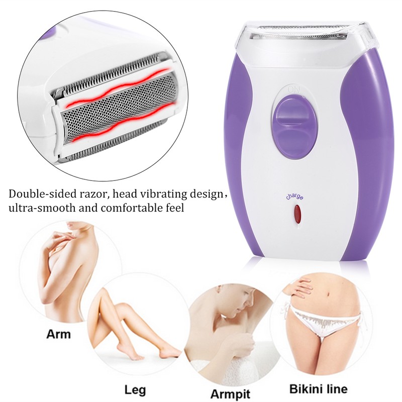 KEMEI Women Rechargeable Hair Removal Lady Electric Body Epilator Leg