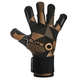 Elite Sports Nobre Fingersave Goalkeeper Gloves - Superior Grip, Moisture-Absorbing Fabric, Speed Cut Palm Cut, Durable Rubber Backhand, All Weather Performance, Size's 7-11 (Nobre Black, 8)
