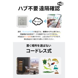 Link Japan eSensor2 Smart Thermo-Hygrometer, Temperature Management with Smartphone, No Hub Required, Swiss Sensor, Graph Recording (Compatible with Alexa/Google Home/HomeLink)