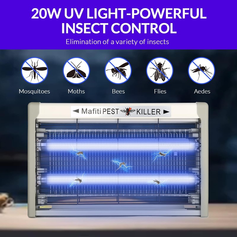 mafiti Electric Bug Zapper, Powerful 20w Fly Zapper Traps Indoor