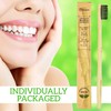 Lingito 6-Pack Natural Charcoal Bamboo Toothbrushes | BPA Free Soft