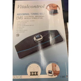 VitalControl SEM36: Abdominal Toning Belt EMS Abdominal Muscle Stimulation, Adj.