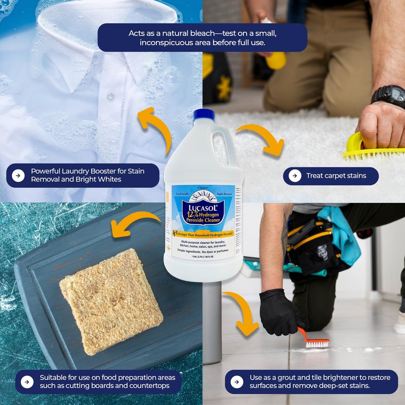 Lucasol Food Grade Hydrogen Peroxide 12% Percent - 1 Gallon