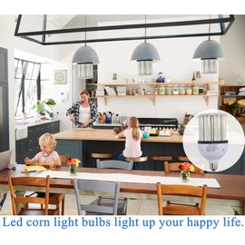 TSEXES 40W LED Bulbs 6000Lumen E26 Medium Base LED Corn Light Bulb 5000K Daylight,Equivalent 175W to 250W Metal Halide Bulb HID HPS Bulb for Indoor Outdoor Garage Workshop Warehouse Backyard