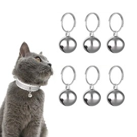 YFFSFDC 6pcs Bells Dog Cat Collar Accessories 16mm Diameter for Collars Silver, Silver Copper