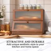 LOHASOK Double Layer Bamboo Bread Box for Kitchen Counter-Large Capacity