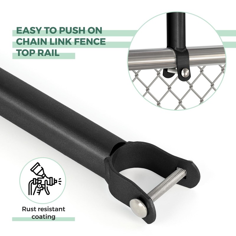 18 Pack Chain Link Fence Extension, 25.2'' Fence Extension Height,
