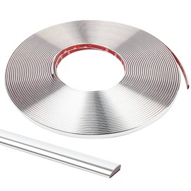 Yskzyz Flexible Wall Molding Trim Self Adhesive Mirror Tape Border 0.4 * 0.1in Peel and Stick Trim for Wall Tile Edges Kitchen Backsplash Floor Mirrior Frame Decor(32.8 Ft)