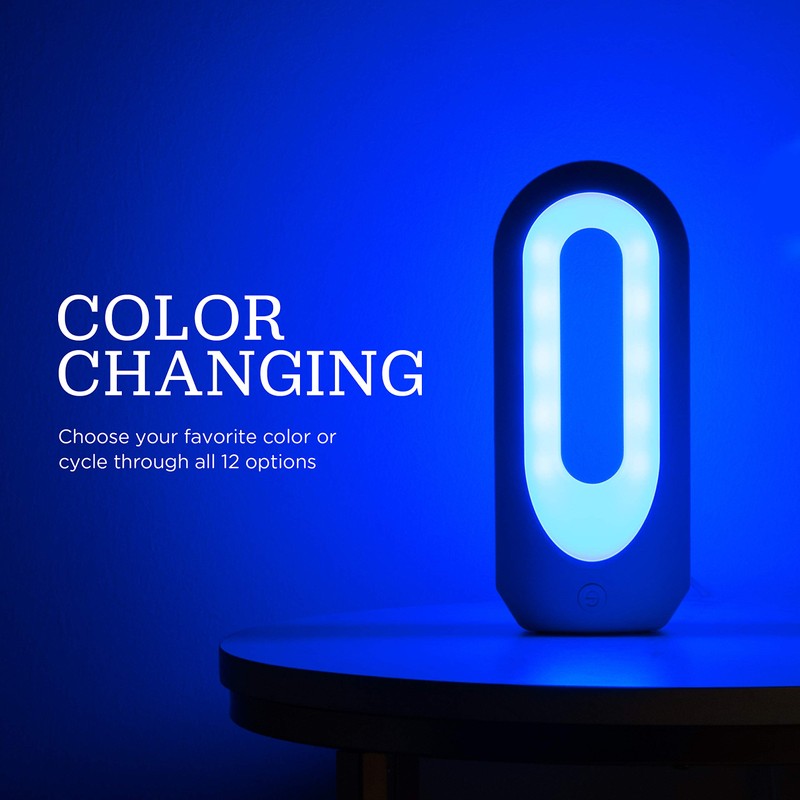 Enbrighten Color Changing LED Lamp, Modern Night, Dimmable Whites &