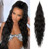 FLUFYMOOZ Ponytail Extension, Flexible Wrap Around Ponytail Extension Long Wavy