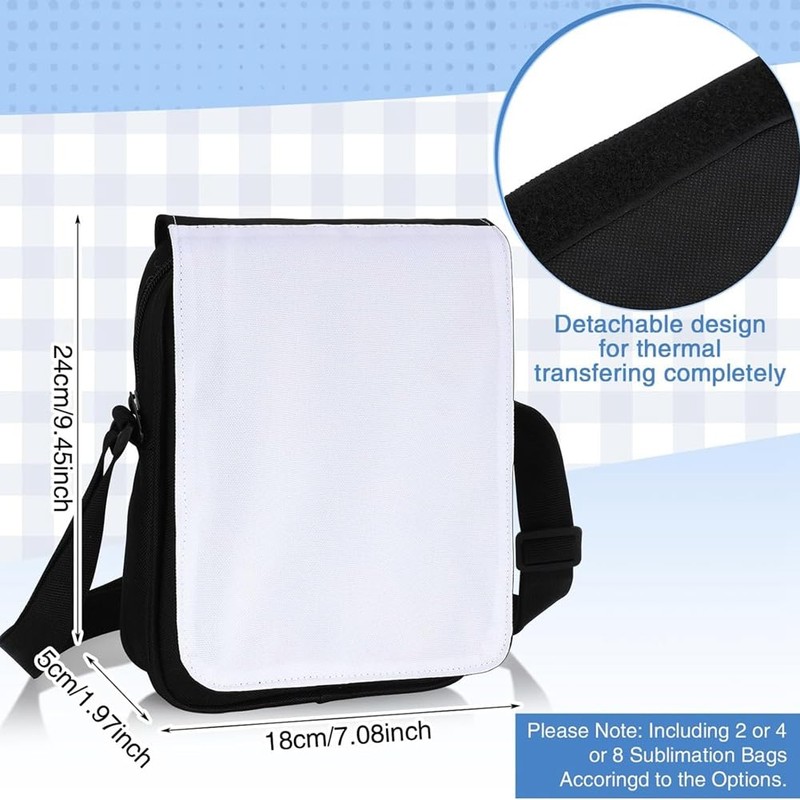 Geroosaty 2 Pack Sublimation Bags Sublimation Shoulder Bag Blanks Sublimation