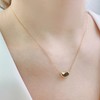 14k necklace daily layered heart empty silver pendant silver (sillver)