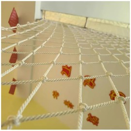 CYWZC White Anti-Fall Netting, Indoor Safety Rope Net for Kids, Outdoor Terrace Decoration Grid Net, Garden Fence Protective Net, Balcony Stairs Playground Protection Net(Size:2x3m(6x10ft))