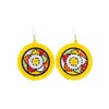 BillionHers Beaded Circle Earrings - Handmade Dangle African Earrings for