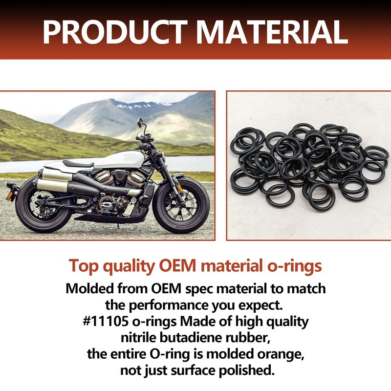 Pleoos Oil Drain Plug - 50pcs Nitrile Rubber O-Ring Set,