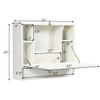 WATERJOY Storage Chests,Wall Foldable Cabinets,Hideaway Storage with Drawer,Small Folding Hanging