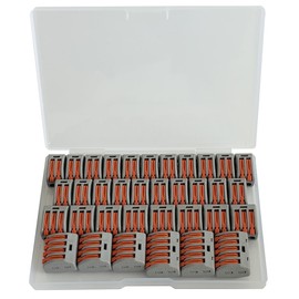 35PCS Lever Wire Connectors Nuts Assortment Kit 28-12 AWG, Compact Insulated Terminals for Quick Disconnect Compact Splicing Electrical Connectors