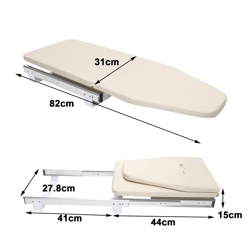 32.28 Inch Retractable Ironing Board, Wall Mounted Rotation Ironing Board